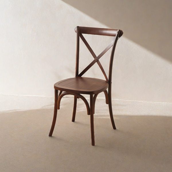 Contemporary Scandinavian Solid Wood Rattan Curved Square Dining Chair With Backrest For Dining Room - Image 10