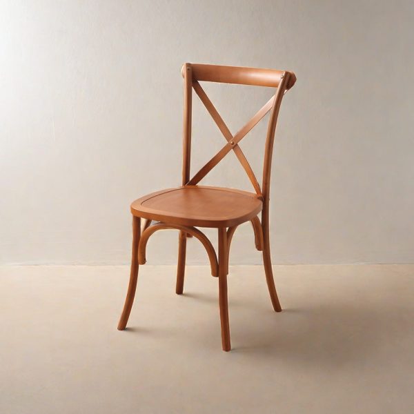 Contemporary Scandinavian Solid Wood Rattan Curved Square Dining Chair With Backrest For Dining Room - Image 12