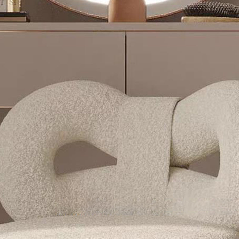 DFM-Chair-FA00229-14.jpg Contemporary Creative Bow Knot Lambswool Iron Vanity Stool Backrest Armless For Bedroom - Image 8