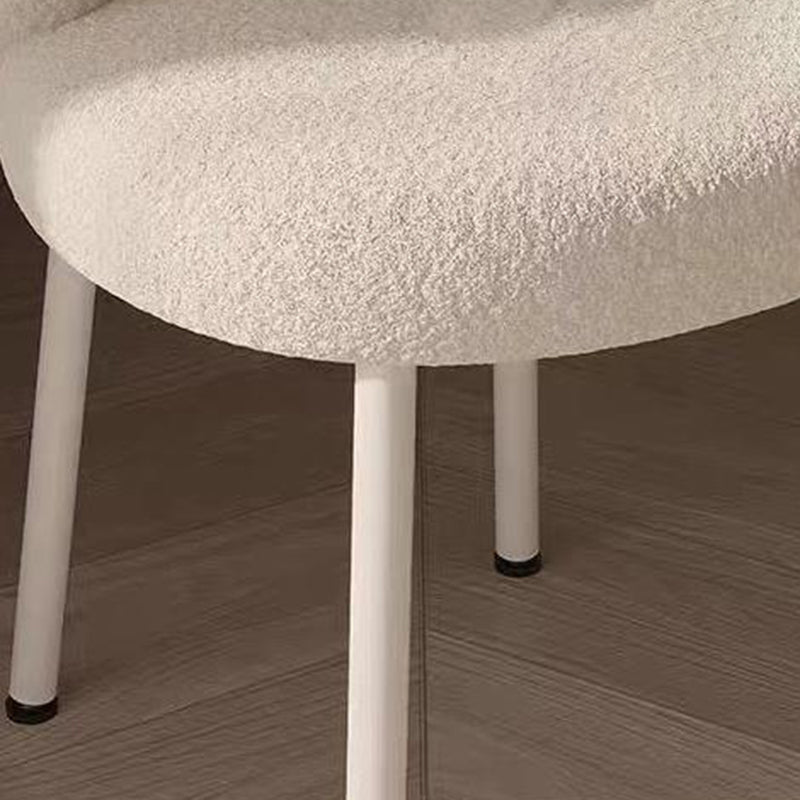 DFM-Chair-FA00229-15.jpg Contemporary Creative Bow Knot Lambswool Iron Vanity Stool Backrest Armless For Bedroom - Image 9