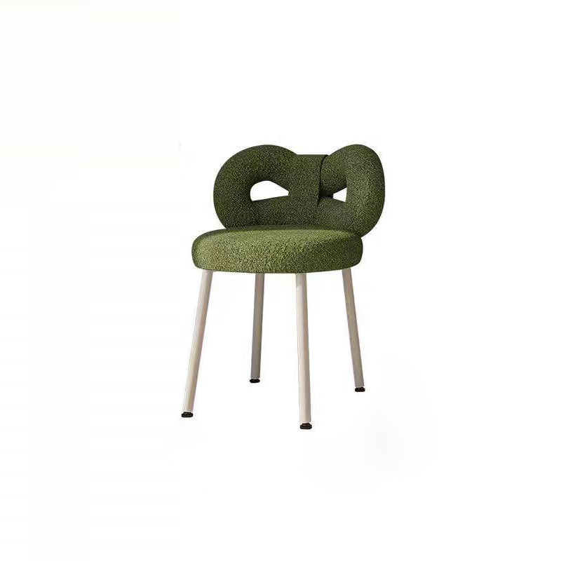 DFM-Chair-FA00229-5.jpg Contemporary Creative Bow Knot Lambswool Iron Vanity Stool Backrest Armless For Bedroom - Image 18