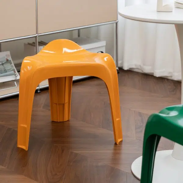 Contemporary Nordic ABS Chair Backless Armless For Living Room - Image 17