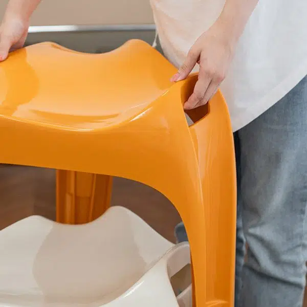 Contemporary Nordic ABS Chair Backless Armless For Living Room - Image 6