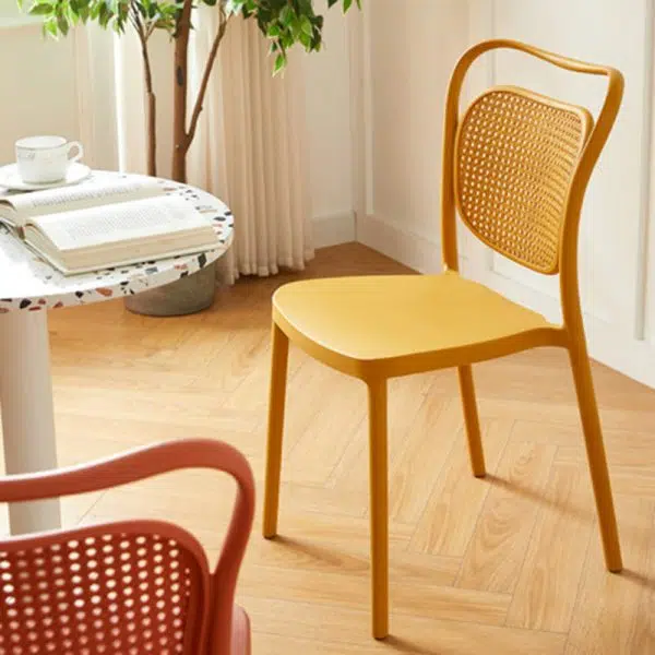 Contemporary Nordic PP Macarons Dining Chair Backrest Armless For Dining Room - Image 15