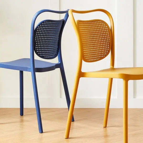 Contemporary Nordic PP Macarons Dining Chair Backrest Armless For Dining Room - Image 11