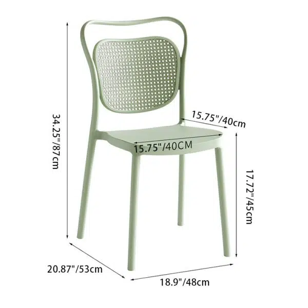 Contemporary Nordic PP Macarons Dining Chair Backrest Armless For Dining Room - Image 4