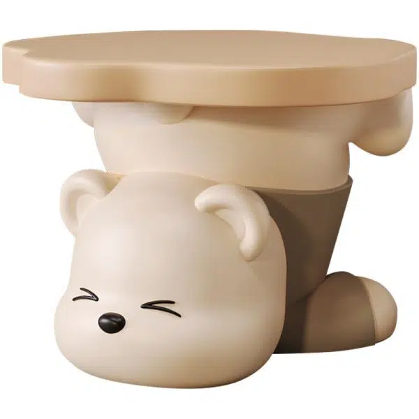 Contemporary Creative Bear Resin Footstool Backless Armless For Living Room - Image 15