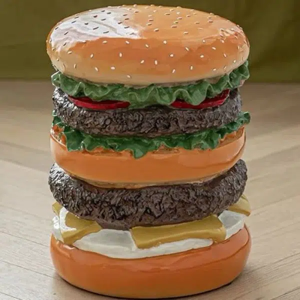 Contemporary Creative Hamburger Corn Footstool Backless Armless For Living Room - Image 9