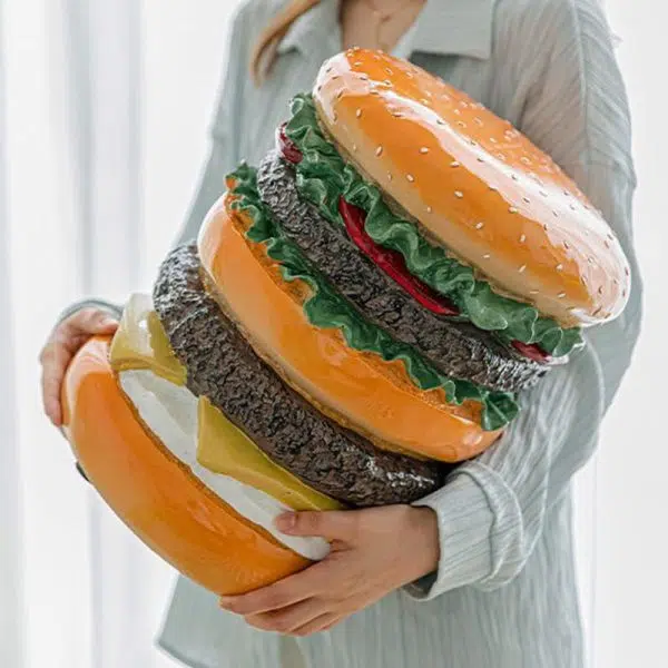 Contemporary Creative Hamburger Corn Footstool Backless Armless For Living Room - Image 10
