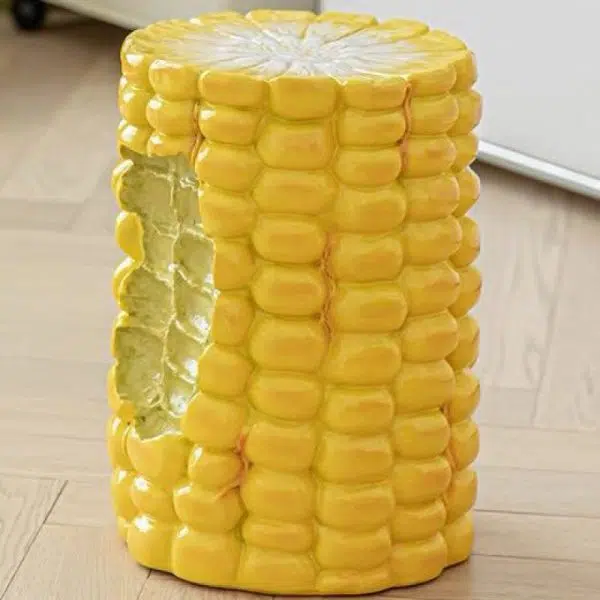 Contemporary Creative Hamburger Corn Footstool Backless Armless For Living Room - Image 3