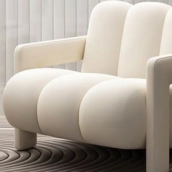 Contemporary Nordic Flannelette Solid Wood Sofa Backrest Armrest For Living Room - Image 5