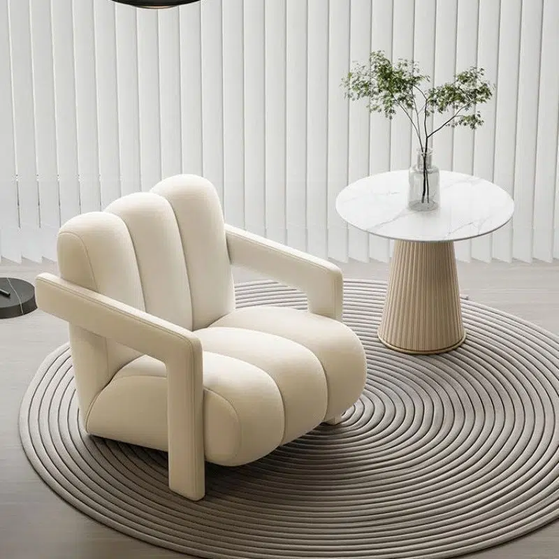 DFM-Chair-FA00810-2.jpg Contemporary Nordic Flannelette Solid Wood Sofa Backrest Armrest For Living Room - Image 19