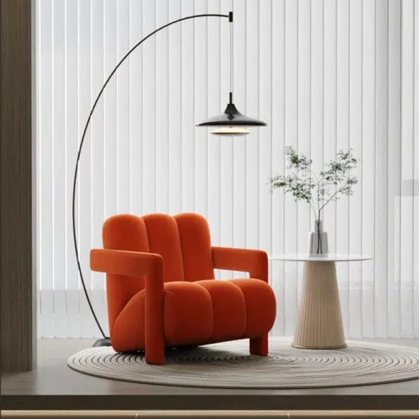 Contemporary Nordic Flannelette Solid Wood Sofa Backrest Armrest For Living Room - Image 13