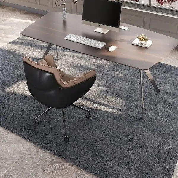 Contemporary Scandinavian Steel Leather Fabric Desk Chair Backrest Armrest For Home Office - Image 7