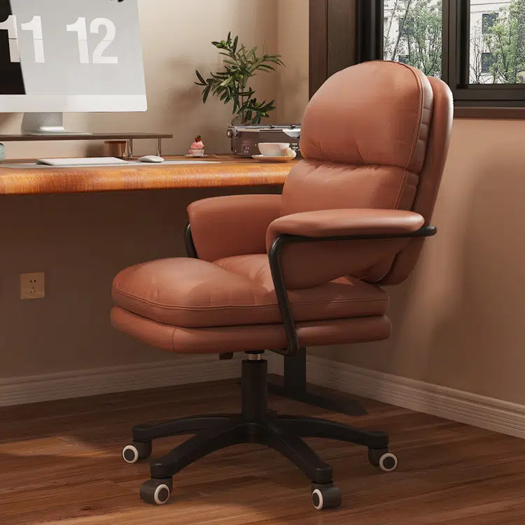 DFM-Chair-FA00820-5.jpg Contemporary Nordic Nylon Leather Desk Chair Backrest Armrest For Home Office - Image 3