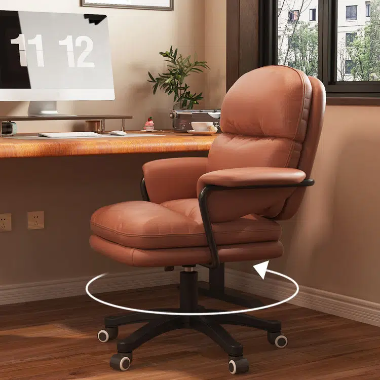 DFM-Chair-FA00820-6.jpg Contemporary Nordic Nylon Leather Desk Chair Backrest Armrest For Home Office - Image 7