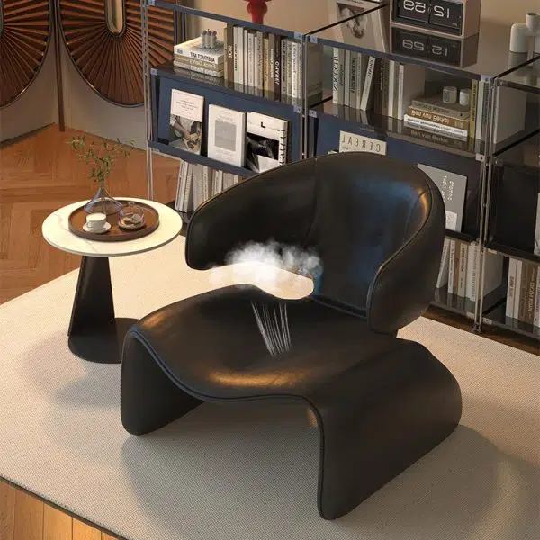 Contemporary Nordic Leather Solid Wood Sofa Backrest Armrest For Living Room - Image 9