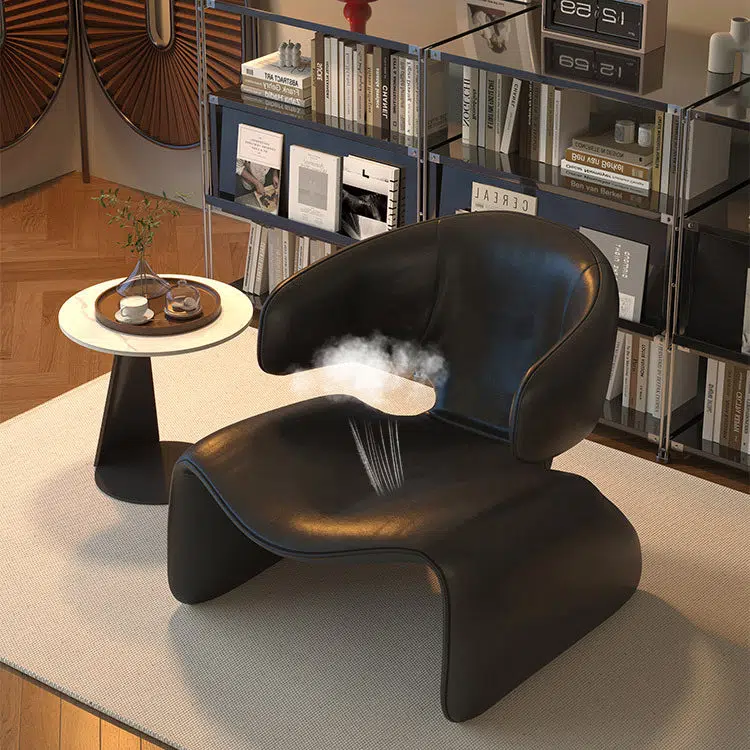 DFM-Chair-FA00830-10.jpg Contemporary Nordic Leather Solid Wood Sofa Backrest Armrest For Living Room - Image 9