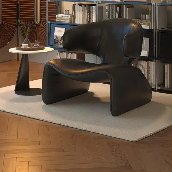 Contemporary Nordic Leather Solid Wood Sofa Backrest Armrest For Living Room - Image 11