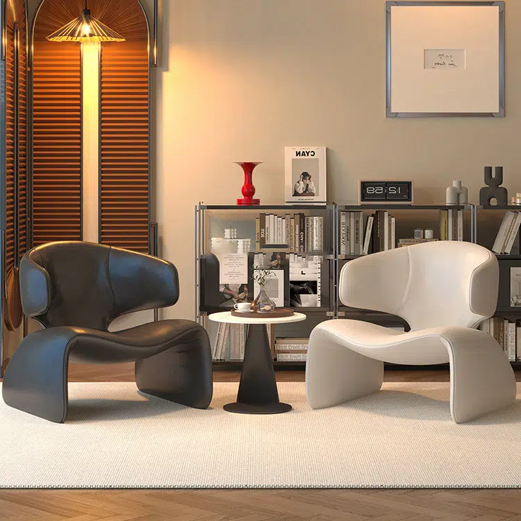 DFM-Chair-FA00830-6.jpg Contemporary Nordic Leather Solid Wood Sofa Backrest Armrest For Living Room - Image 1