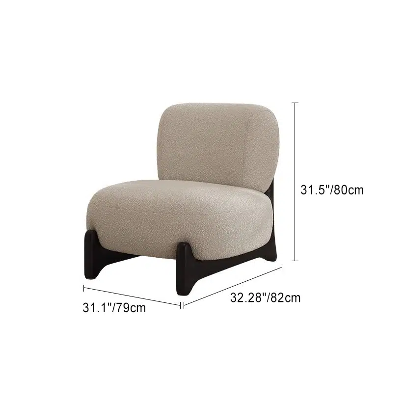 DFM-Chair-FA00831-16.jpg Contemporary Nordic Lambswool Velvet Solid Wood Sofa Backrest Armless For Living Room - Image 4