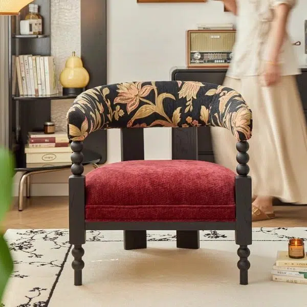 Contemporary Retro Corduroy Solid Wood Sofa Backrest Armrest For Living Room - Image 14