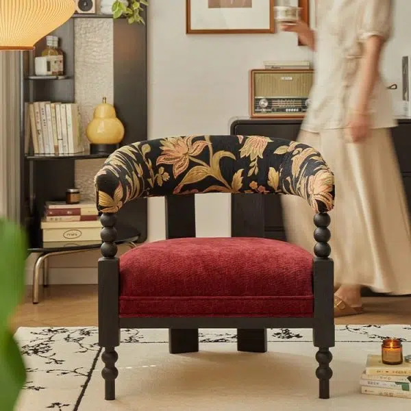 Contemporary Retro Corduroy Solid Wood Sofa Backrest Armrest For Living Room - Image 9