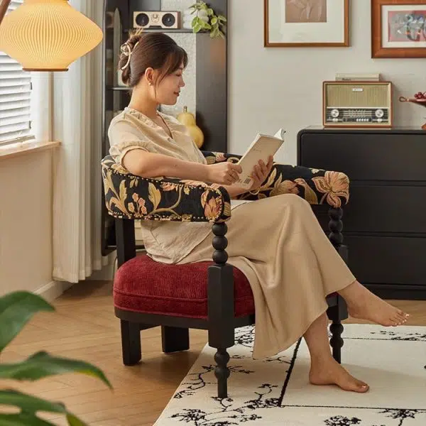 Contemporary Retro Corduroy Solid Wood Sofa Backrest Armrest For Living Room - Image 10