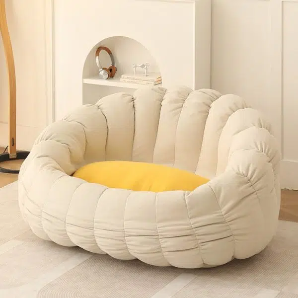 Contemporary Nordic EPS Particles Flannelette Sofa Backrest Armrest For Living Room