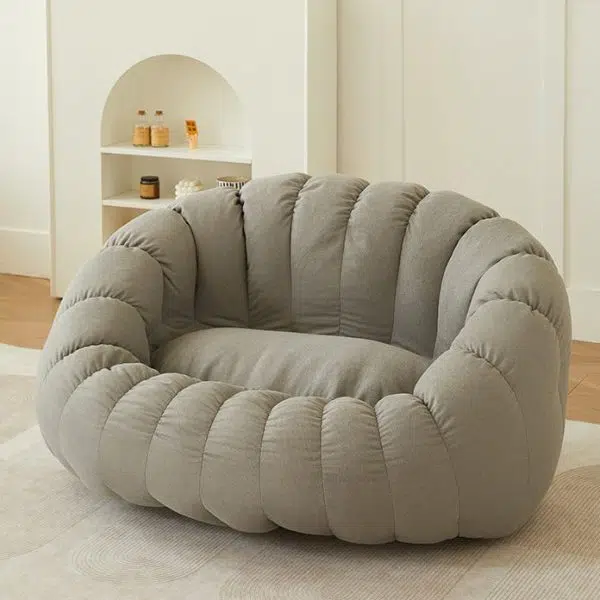 Contemporary Nordic EPS Particles Flannelette Sofa Backrest Armrest For Living Room - Image 3