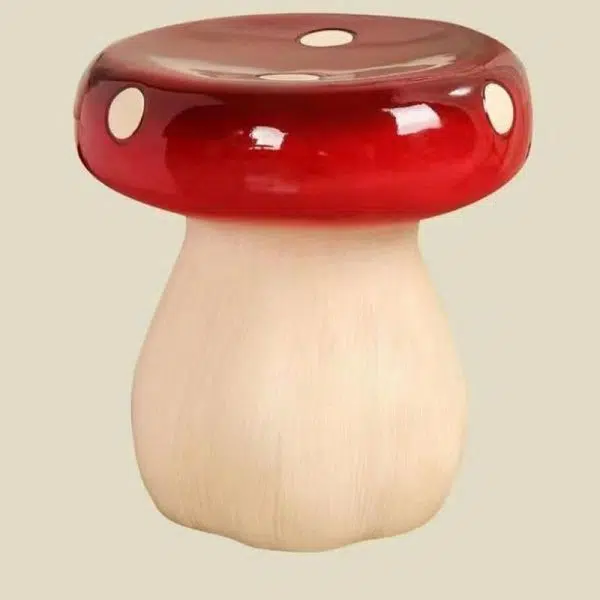 Contemporary Creative Mushroom Fiberglass Footstool Backless Armless For Living Room - Image 15