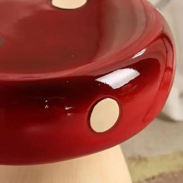 Contemporary Creative Mushroom Fiberglass Footstool Backless Armless For Living Room - Image 6