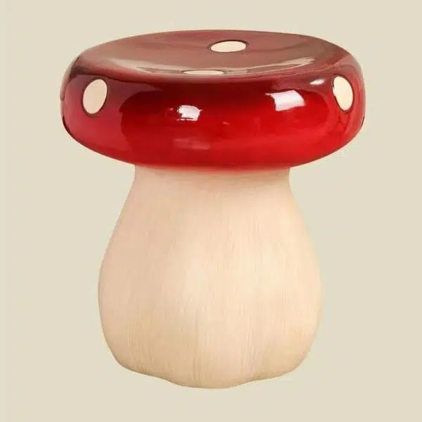Contemporary Creative Mushroom Fiberglass Footstool Backless Armless For Living Room - Image 14