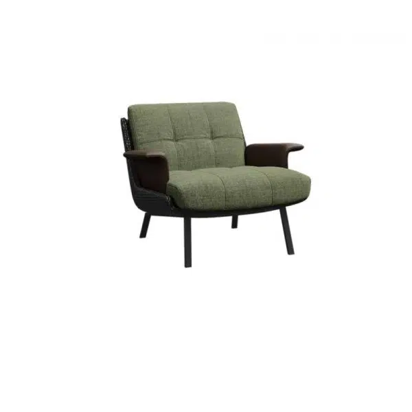 Contemporary Retro Cotton Carbon Steel Leather Sofa Backrest Armrest For Living Room - Image 11