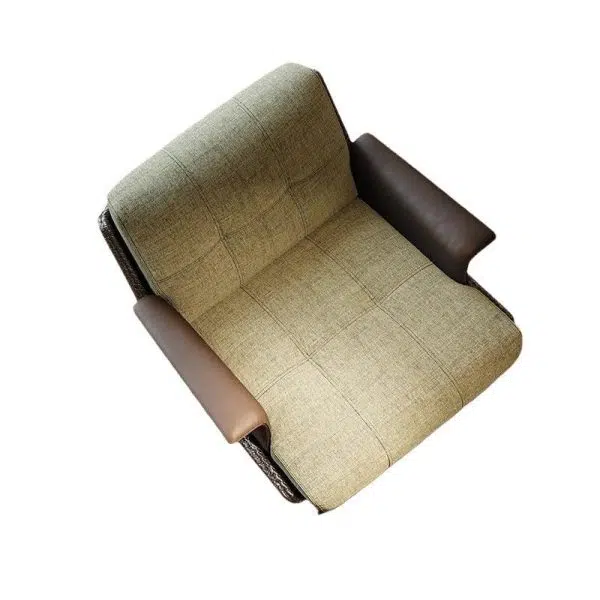 Contemporary Retro Cotton Carbon Steel Leather Sofa Backrest Armrest For Living Room - Image 12