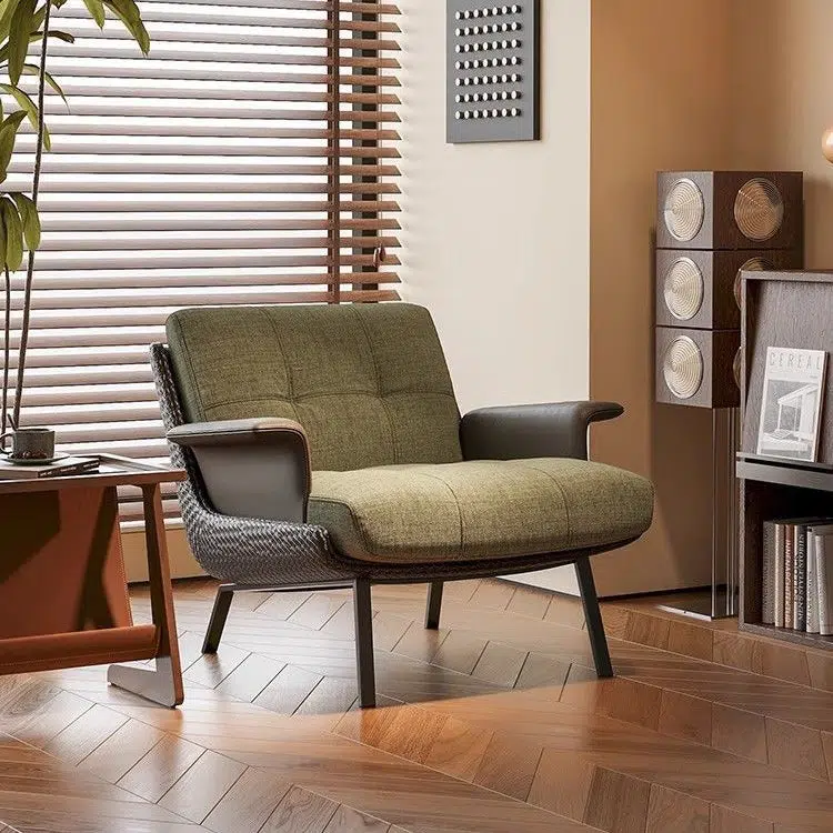 DFM-Chair-FA00944-4.jpg Contemporary Retro Cotton Carbon Steel Leather Sofa Backrest Armrest For Living Room - Image 1