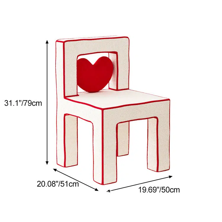 DFM-Chair-FA00954-1.jpg Contemporary Creative Love Lines Lambswool Solid Wood Iron Vanity Stool Backrest Armless For Bedroom - Image 4