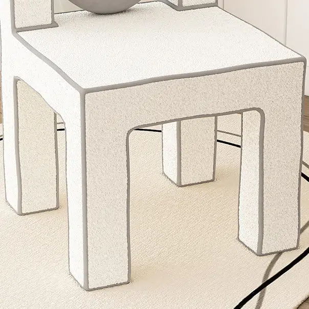 DFM-Chair-FA00954-13.jpg Contemporary Creative Love Lines Lambswool Solid Wood Iron Vanity Stool Backrest Armless For Bedroom - Image 7