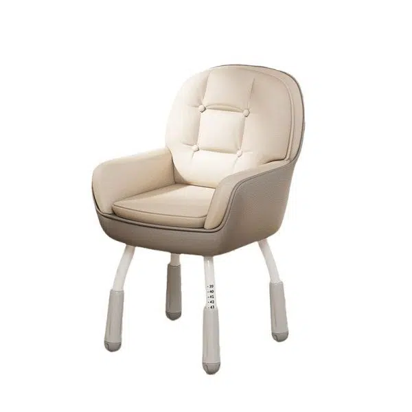 Contemporary Nordic Leather Nylon Silicone Desk Chair Backrest Armrest For Home Office - Image 9