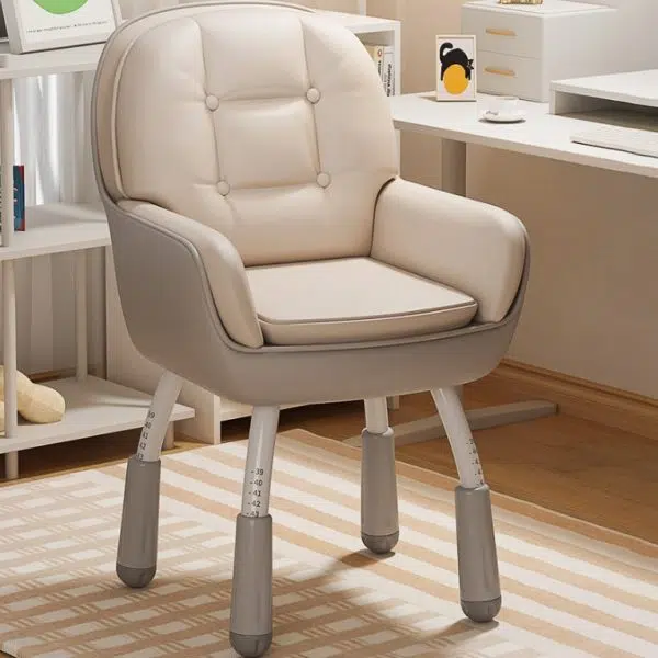 Contemporary Nordic Leather Nylon Silicone Desk Chair Backrest Armrest For Home Office - Image 3