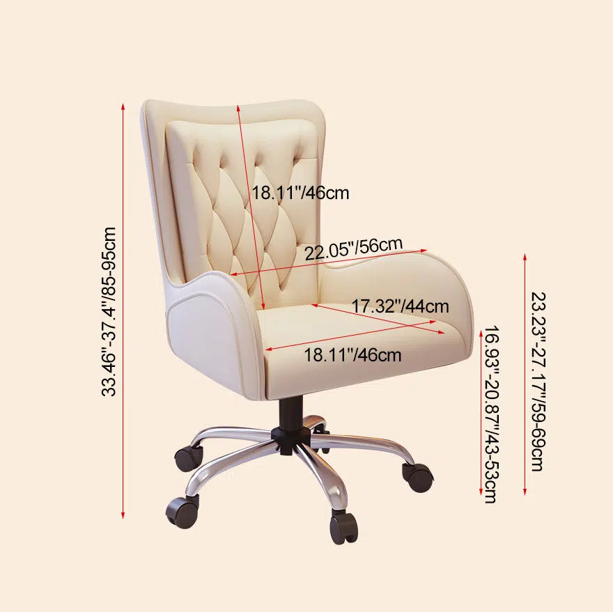 DFM-Chair-FA00971-1.jpg Contemporary Nordic Leather Steel Desk Chair Backrest Armrest For Home Office - Image 4