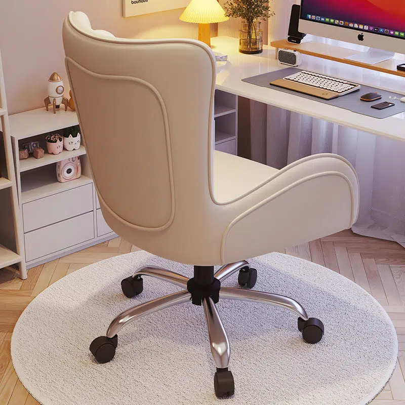 DFM-Chair-FA00971-11.jpg Contemporary Nordic Leather Steel Desk Chair Backrest Armrest For Home Office - Image 8