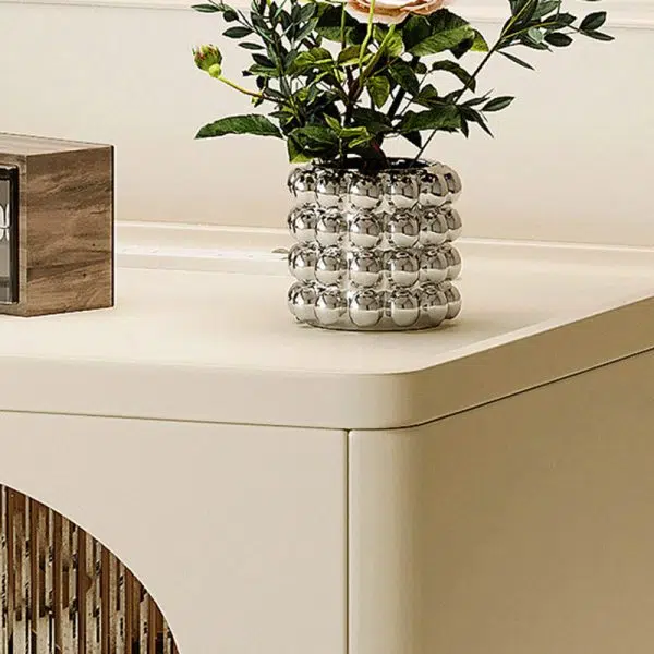 Contemporary Nordic Rectangle Cube Socket Light Strip Density Board Hardware Nightstand 2 - Cabinet For Bedroom - Image 6