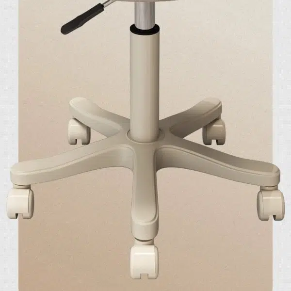 Contemporary Nordic Round Cushion Leather Nylon Vanity Stool Backrest Armless For Bedroom - Image 5