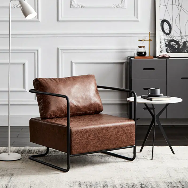 DFM-Chair-FA01088-2.jpg Contemporary Scandinavian PU Iron Solid Wood Sofa Backrest Armrest For Living Room - Image 1