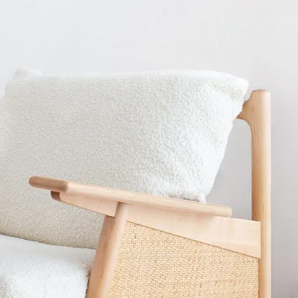 Traditional Japanese Rattan Weaving Solid Wood Sofa Backrest Armrest For Living Room - Image 5