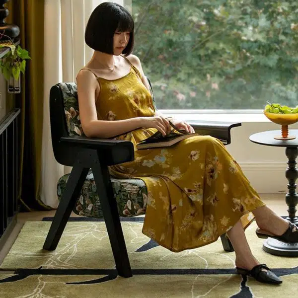 Traditional French Oil Painting Prints Fabric Ash Sofa Backrest Armrest For Living Room - Image 2