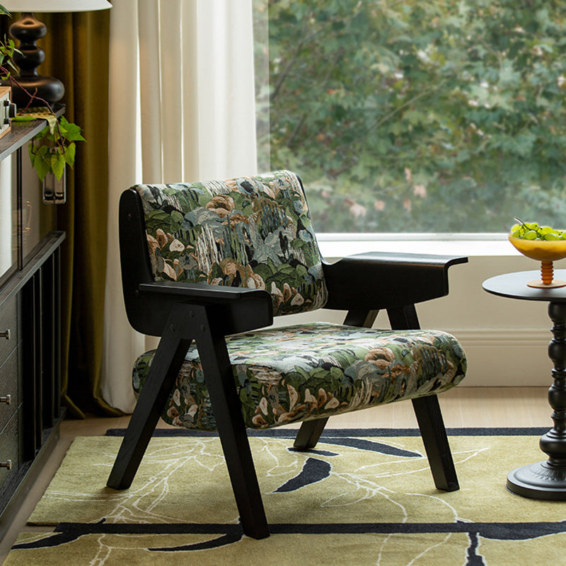 DFM-Chair-FA01096-2.jpg Traditional French Oil Painting Prints Fabric Ash Sofa Backrest Armrest For Living Room - Image 1