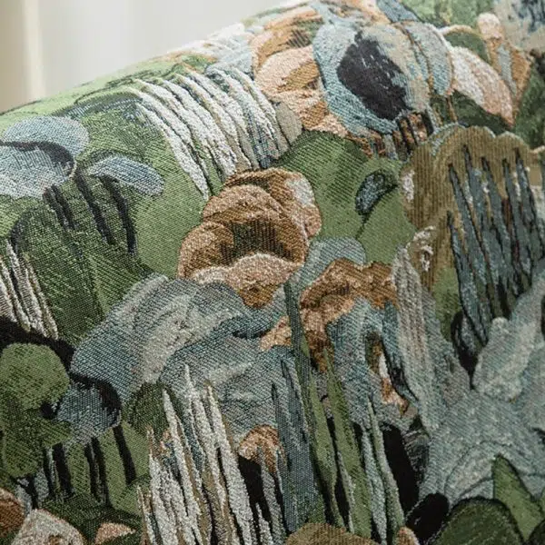 Traditional French Oil Painting Prints Fabric Ash Sofa Backrest Armrest For Living Room - Image 7