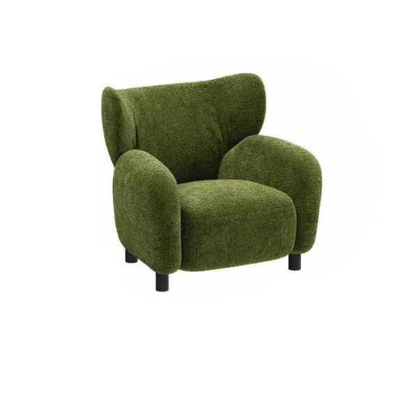 Contemporary Retro Lambswool Solid Wood Sofa Backrest Armrest For Living Room - Image 15